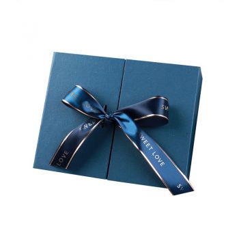 BDL Collapsible Rigid Cardboard Folding Box packaging customized With Magnetic Closure And Ribbon