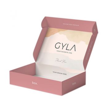 BDL Free Logo Custom Uv Printing Matt Pink Color Hardboard Paper Custom Shipping Packaging Boxes