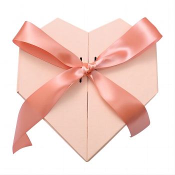 BDL Luxury Wholesale Fancy Pink Heart Shaped Packaging Paper Box With Ribbon Bowknot