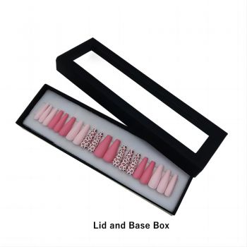 BDL Custom Logo Empty Press On False Ongle Emballag with clear window