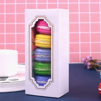 BDL European Style Hot Stamping Gold Cardboard macaron Gift Box for donut Bakay Packaging with Logo Printed Free Samples