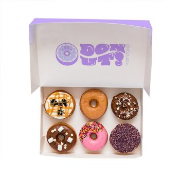 BDL Custom Printed Logo Food Grade Bakery Dessert Pastry Doughnut Bagel Mini Donuts Packaging Boxes