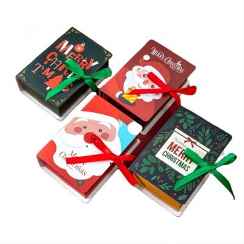 BDL Factory Price Free Sample Christmas Folding Decoration Gift Boxes with Ribbons