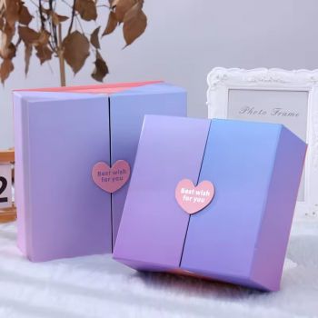 BDL Rigid Double Door Paper Gift Box with Magnetic Lids for Presents Cosmetic Skincare Packaging