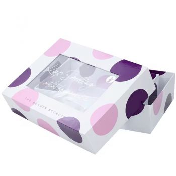 BDL Luxury Lid Base Box Cosmetic Box Gift Packaging With PVC Window