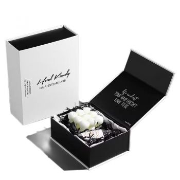 BDL Luxury folding gift box classic black large magnetic presentation gift hamper box for packing
