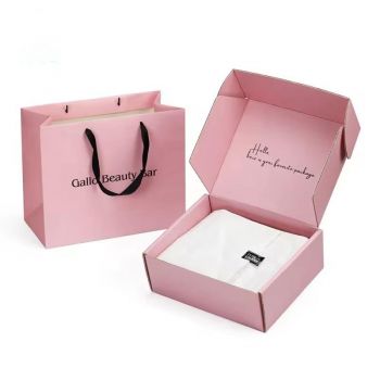 BDL Custom Mailer Box With Paper Card, Tissue Paper and Sticker, Jewelry Shipping Boxes Packaging Paper Logo Small Maili