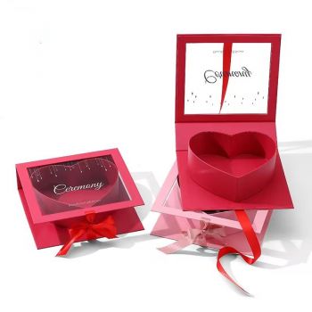 BDL Luxury Lid Base Box Cosmetic Box Gift Packaging With PVC Window
