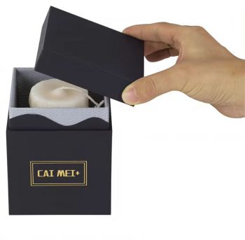 BDL Custom Logo 2 Pieces Paper Rigid Luxury Candle Packing Gift Box with EVA Insert