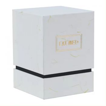 BDL Custom Logo 2 Pieces Paper Rigid Luxury Candle Packing Gift Box with EVA Insert