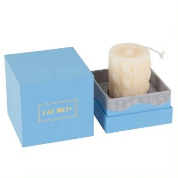 BDL Custom Logo 2 Pieces Paper Rigid Luxury Candle Packing Gift Box with EVA Insert