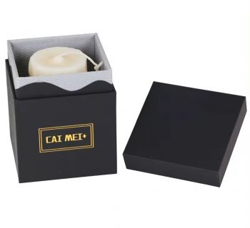 BDL Custom Logo 2 Pieces Paper Rigid Luxury Candle Packing Gift Box with EVA Insert