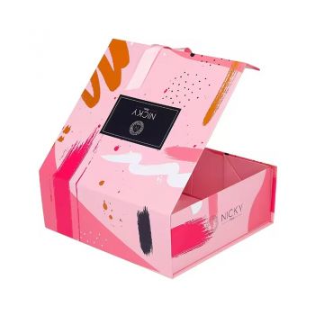 BDL Magnetic Luxury Cardboard Storage Paper Foldable Favor Birthday Gift Packaging Box Folding with Ribbon
