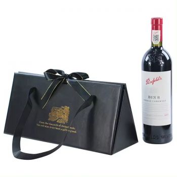 BDL Custom Luxury Folding Leather Coated Single Champagne Wine Bottle Packaging Portable Gift Box