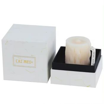 BDL Custom Logo 2 Pieces Paper Rigid Luxury Candle Packing Gift Box with EVA Insert