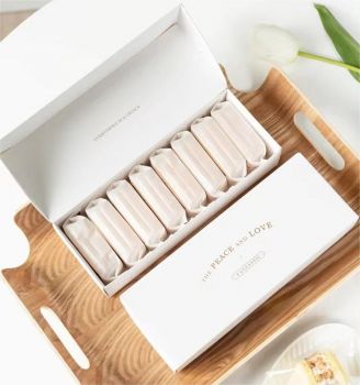BDL Custom Design Logo biodegradable eco food grade Portable macaron snack box 