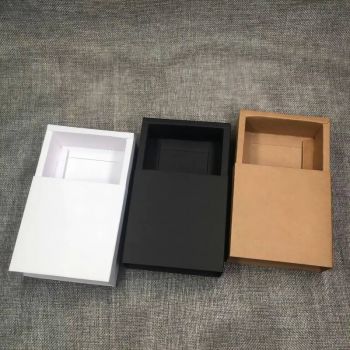 BDL Small White Black Kraft Paper Box Custom Logo Folding Soap Recycled Brown Kraft Paper Box 