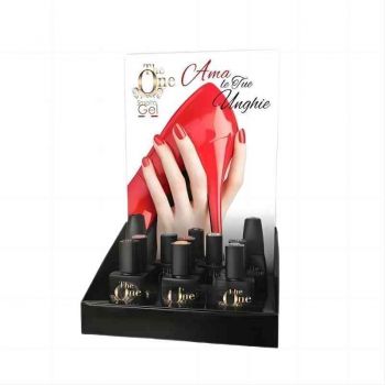 BDL makeup personalised cardboard display stand small counter top cosmetics display