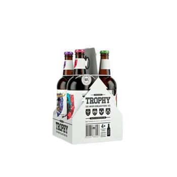 BDL Hot New Best Selling Beer Paper Corrugated 4 Pack Bottle Carrier