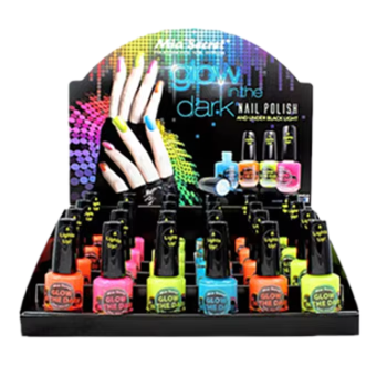 BDL makeup personalised cardboard display stand small counter top cosmetics display