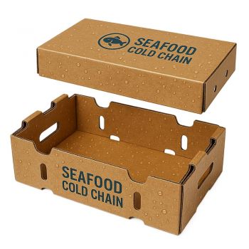 BDL Custom Corrugated Waxed Coated Cardboard Packaging Carton Boxes For Vegetable, Frozen Meat, Seafood
