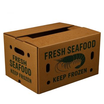 BDL Custom Corrugated Waxed Coated Cardboard Packaging Carton Boxes For Vegetable, Frozen Meat, Seafood