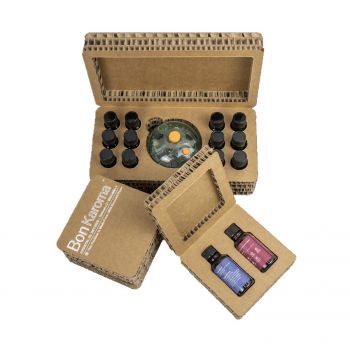 BDL Custom Luxury Kraft Paper Honeycomb Cardboard Box Flip Reinforced Thick Kraft Paper Box 