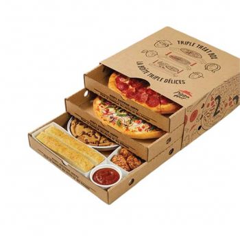 BDL Custom Pizza Hut Unveils Triple-Decker Box Filled With Pizza and Other Treats