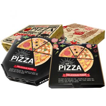 BDL Custom Kraft Corrugated Hexagon Pizza Box Sizes 6-12 Inch Insulated Food Containe