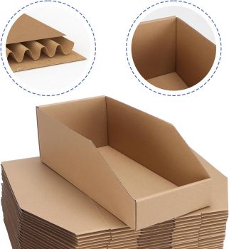 BDL Corrugated Paperboard Bin Box Container Displaying Tray