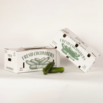 BDL Waterproof Recycled Waxed Coated Cardboard Produce Boxes  for Cucumber Transport