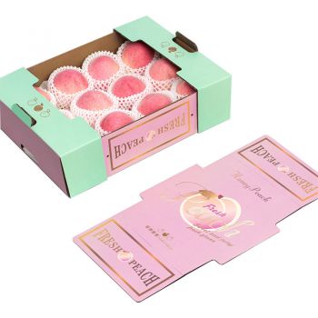 BDL Wholesale Printed Fruit Produce  Vegetables Cucumber Cherry Tomato Peach Packaging Carton