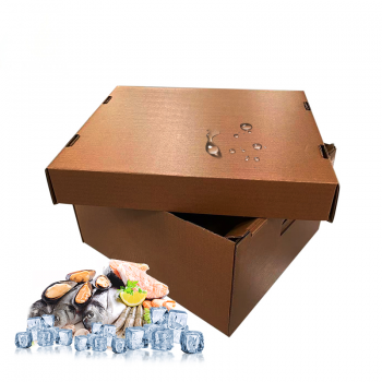 BDL Wholesale Freezer Seafood Waterproof Cardboard Wax Coated Packaging Vegetable Boxes
