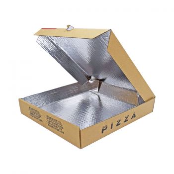 BDL Thermal Pizza Box With Aluminum Foil Inside Disposable Aluminum Foil Pizza Box