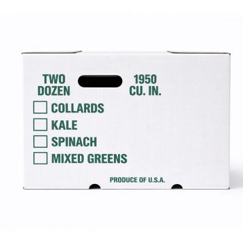 BDL Heavy Duty Corrugated Produce Carton with Die Cut Handle Ventilated Panels for Fresh Greens Transport