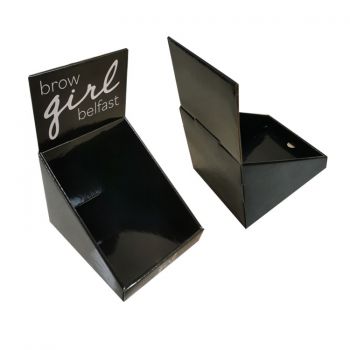 BDL Makeup Cardboard Counter Shelf Cosmetic Counter Paper Display Stand Pop Cardboard Display