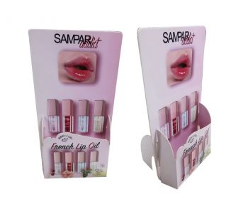 BDL Makeup Cardboard Counter Shelf Cosmetic Counter Paper Display Stand Pop Cardboard Display