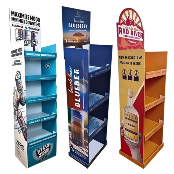 BDL Supermarket Advertising Promotional Floor Display Stand Shelf Folding Display POS Cardboard