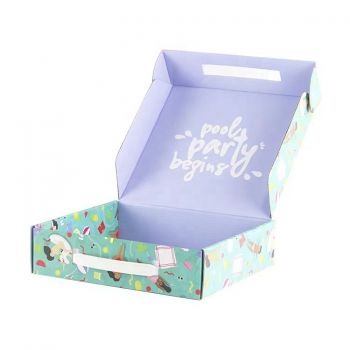 BDL Custom Mailer Box With Built-in Carry Handle | Full Color Printed Shipping Packaging