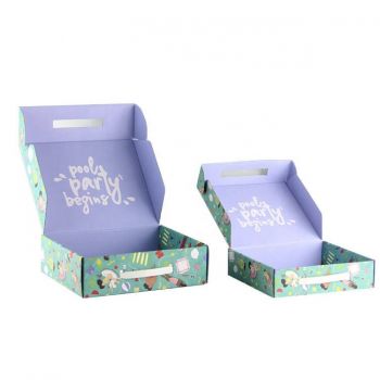 BDL Custom Mailer Box With Built-in Carry Handle | Full Color Printed Shipping Packaging
