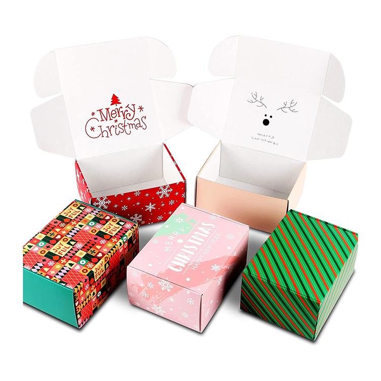 BDL Custom Sized Foldable Christmas Gift Mailer Folding Corrugated Box With Lid
