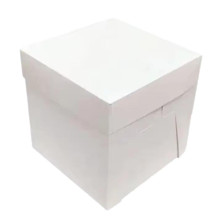 BDL Wholesale custom 12x12x6"Plain White cake box bakery Pastry Standard Cake Boxes packaging boxes in bulk