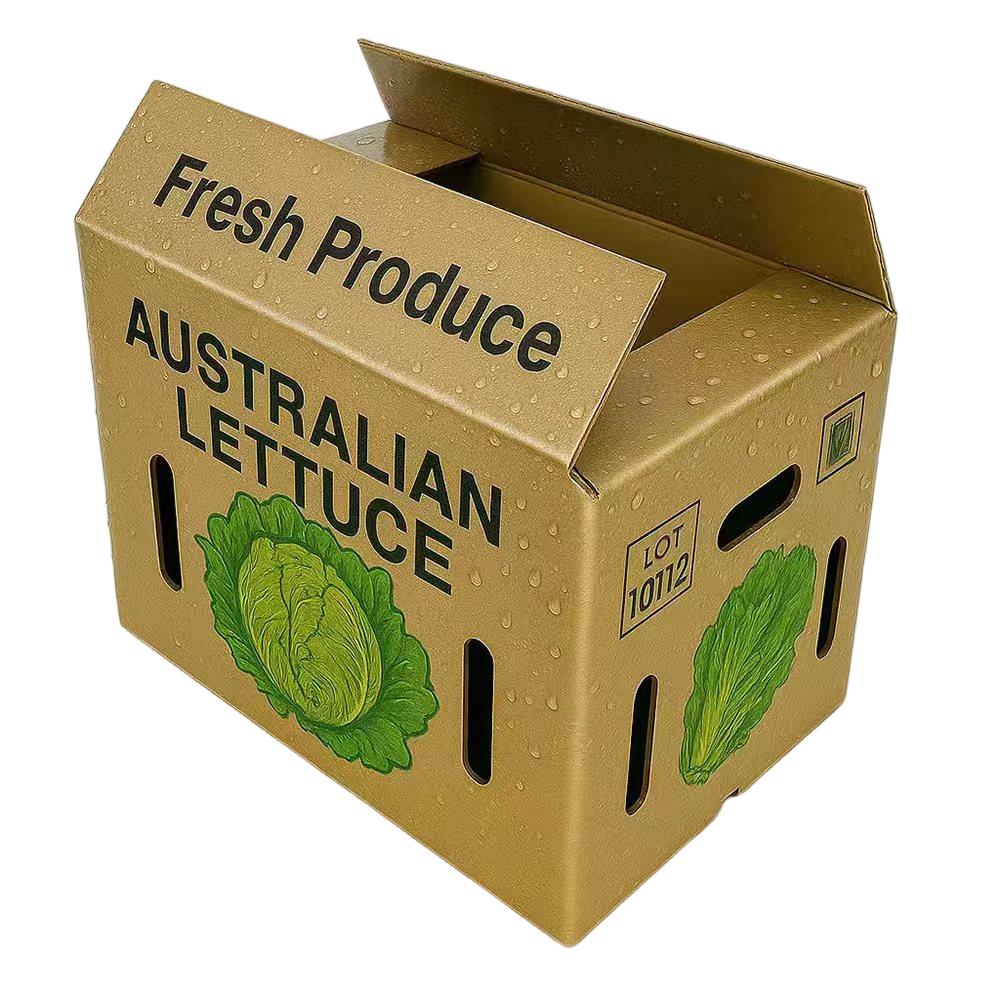 BDL Custom Farm Fresh Produce Wax Carton Box For Vegetable And Fruit