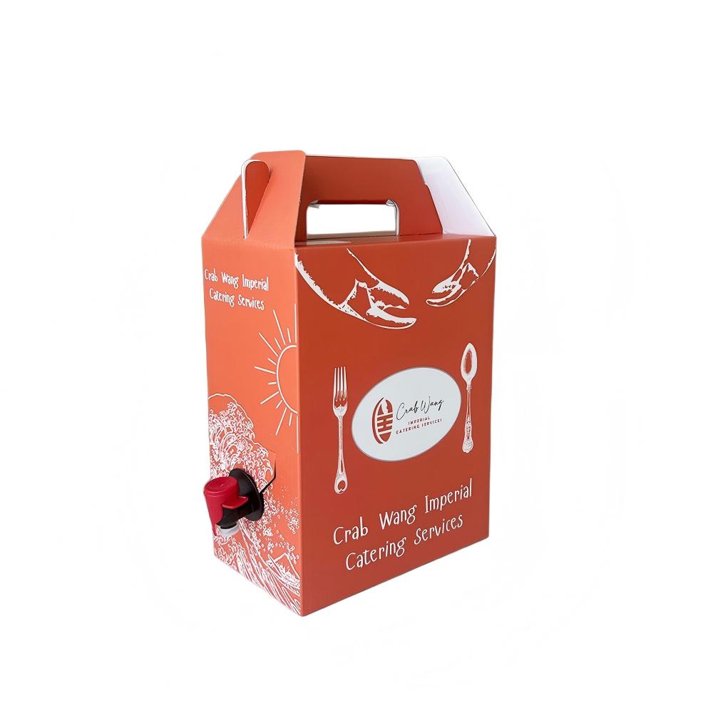 BDL Custom Restaurant Hot Coffee to Go Container 1l 3l 5lt Carton Kraft Paper Beverage Carrier Box for Coffee