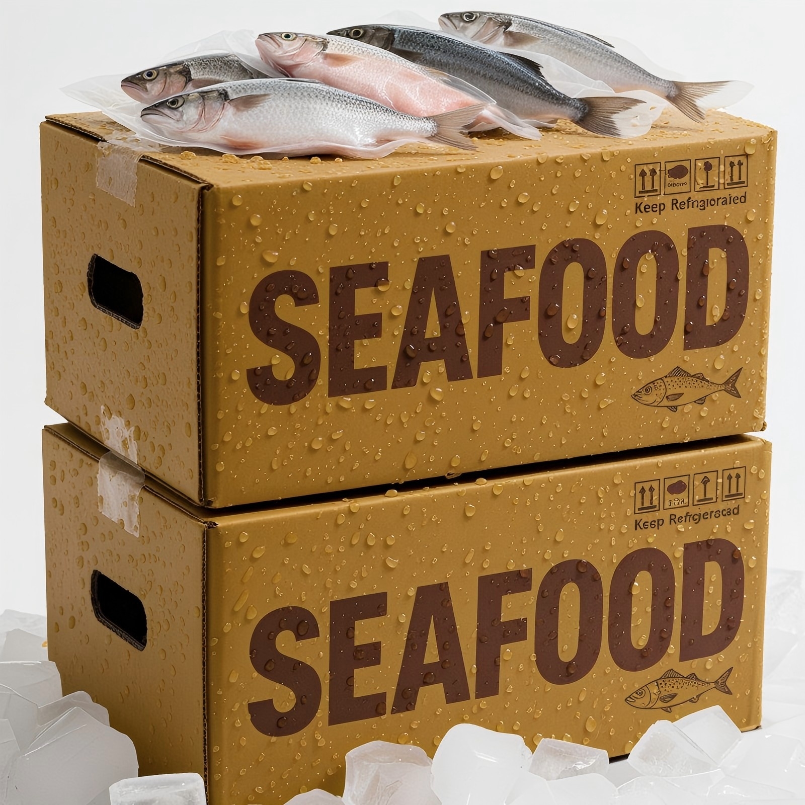 BDL Hot Selling Waterproof Waxed Corrugated Carton Custom Logo Size 