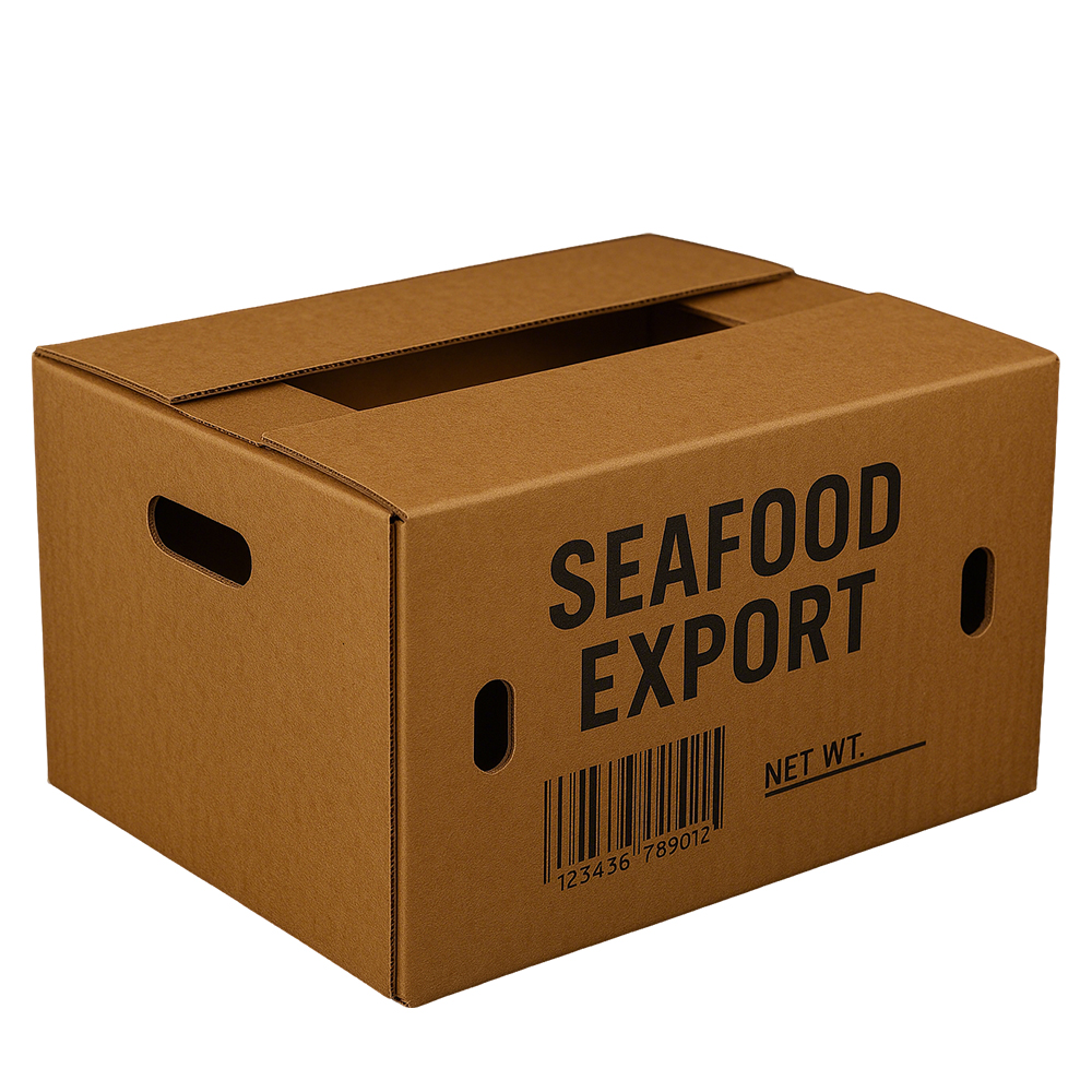 BDL Waterproof Corrugated Carton Box for Cold Chain Packaging Fruits Vegetables Seafood Frozen Meat and Export Shipping