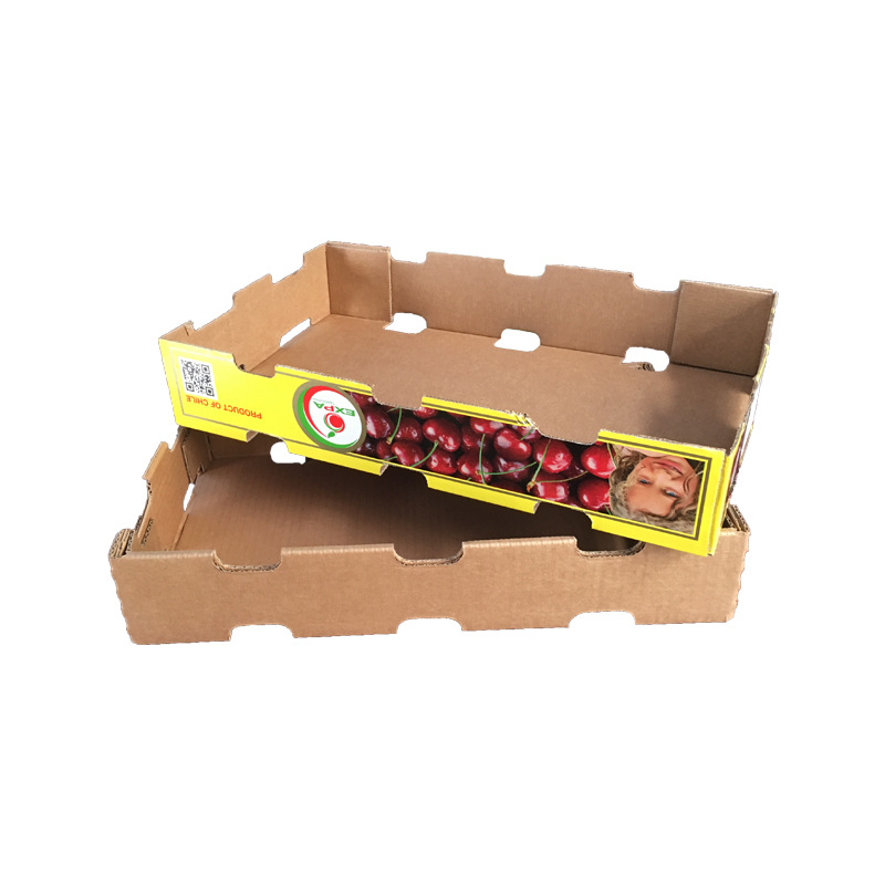 BDL Custom  Corrugated Cardboard Paper Fruit and Vegetable Cherry Packaging Stands Box 