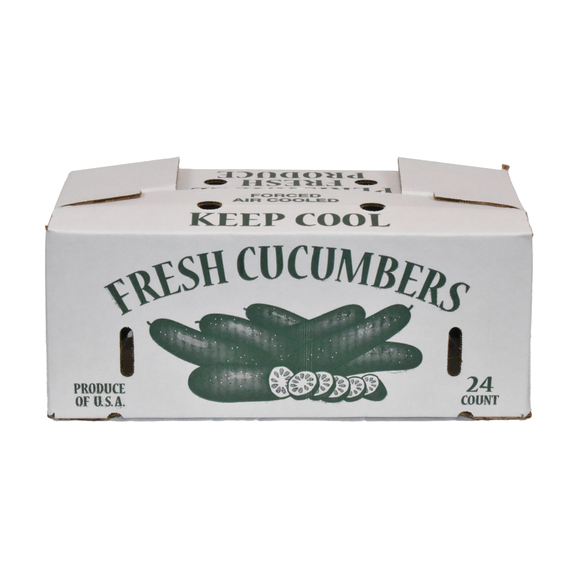 BDL Waterproof Recycled Waxed Coated Cardboard Produce Boxes  for Cucumber Transport