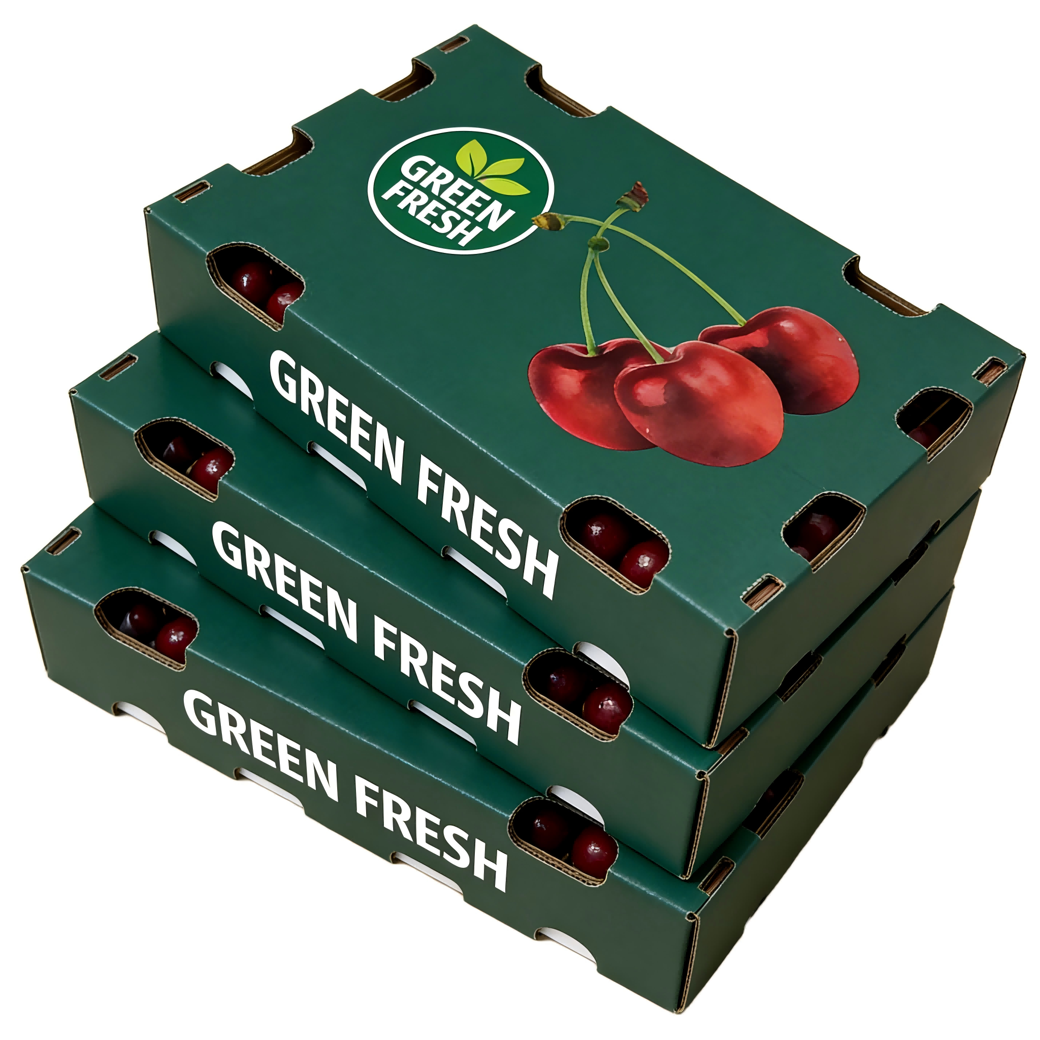 BDL Custom Recyclable Corrugated Board Carton Cherry Fruit Packaging Paper Box