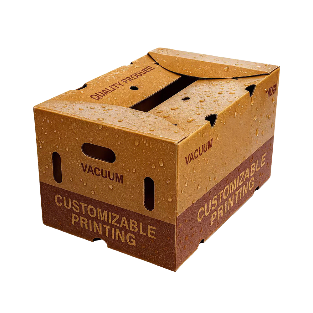 BDL Wax Coated  Carton for Vegetable Farm Harvest Leafy Greens Root Crops and Cold Chain Storage